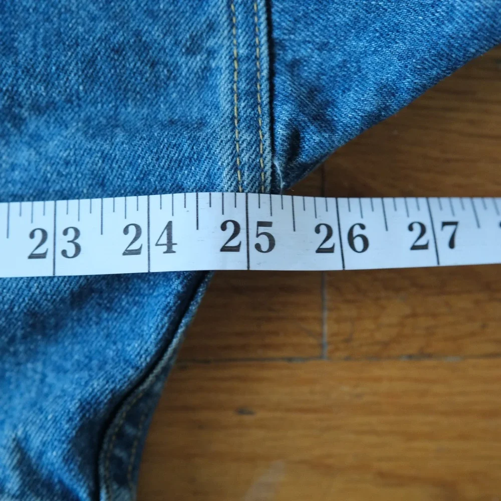 Guess Denim Jacket Mens Blue Distressed 90s Streetwear Size M Trucker Jacket